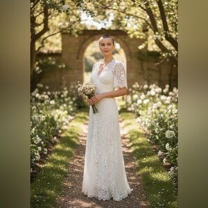 BCBGMaxAzria White Lace Dress